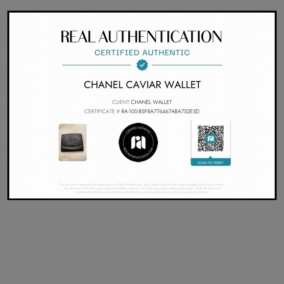 AUTHENTIC CHANEL Vintage black caviar leather bifold snap wallet - Picture 16 of 16